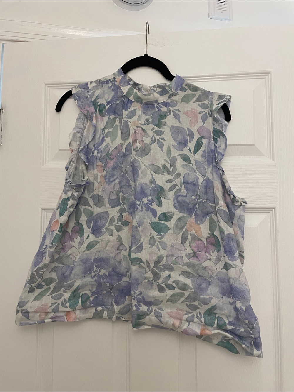 Bella Dahl Floral  Ruffle Sleeve Top - Multicolor